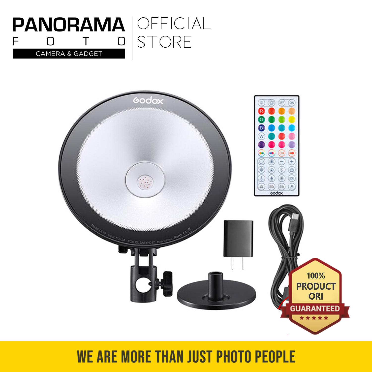 Luce LED Godox CL10 10W RGB – 36.000 Colori E 39 Effetti, Per Live Streaming, Makeup E Video, Controllo Tramite App E Telecomando