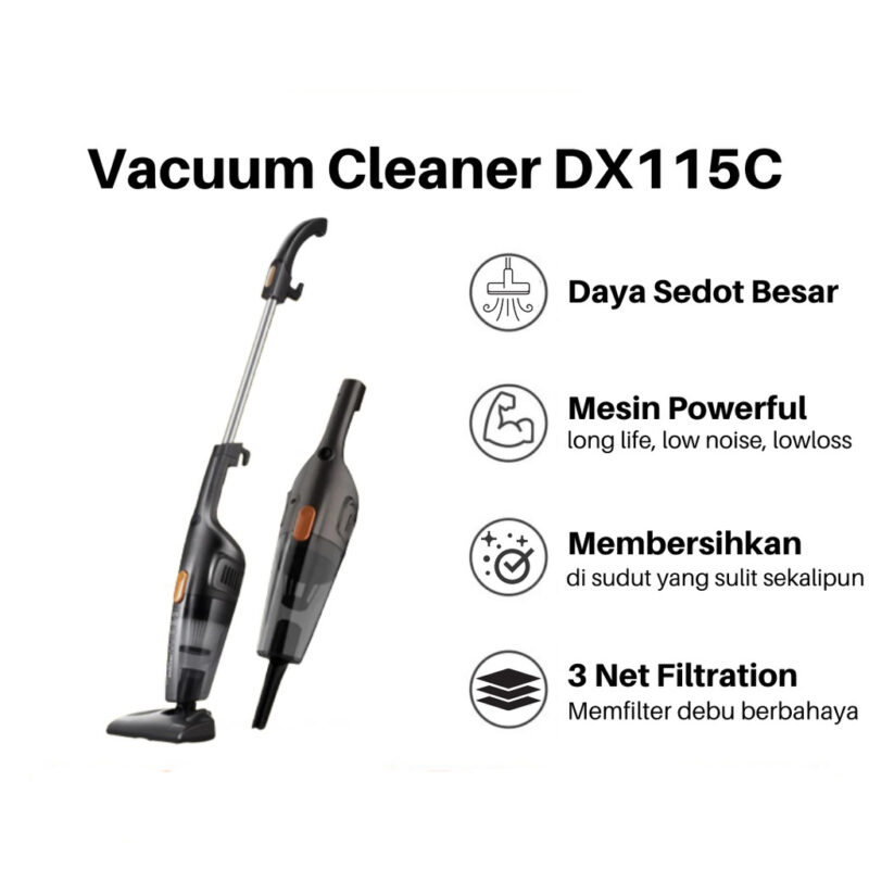 Deerma DX115C Vacuum Cleaner Portable Handheld Vacuum Lantai Panorama Foto