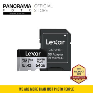 Memori Lexar 64GB Silver Plus microSDXC UHS-I 205MB/s