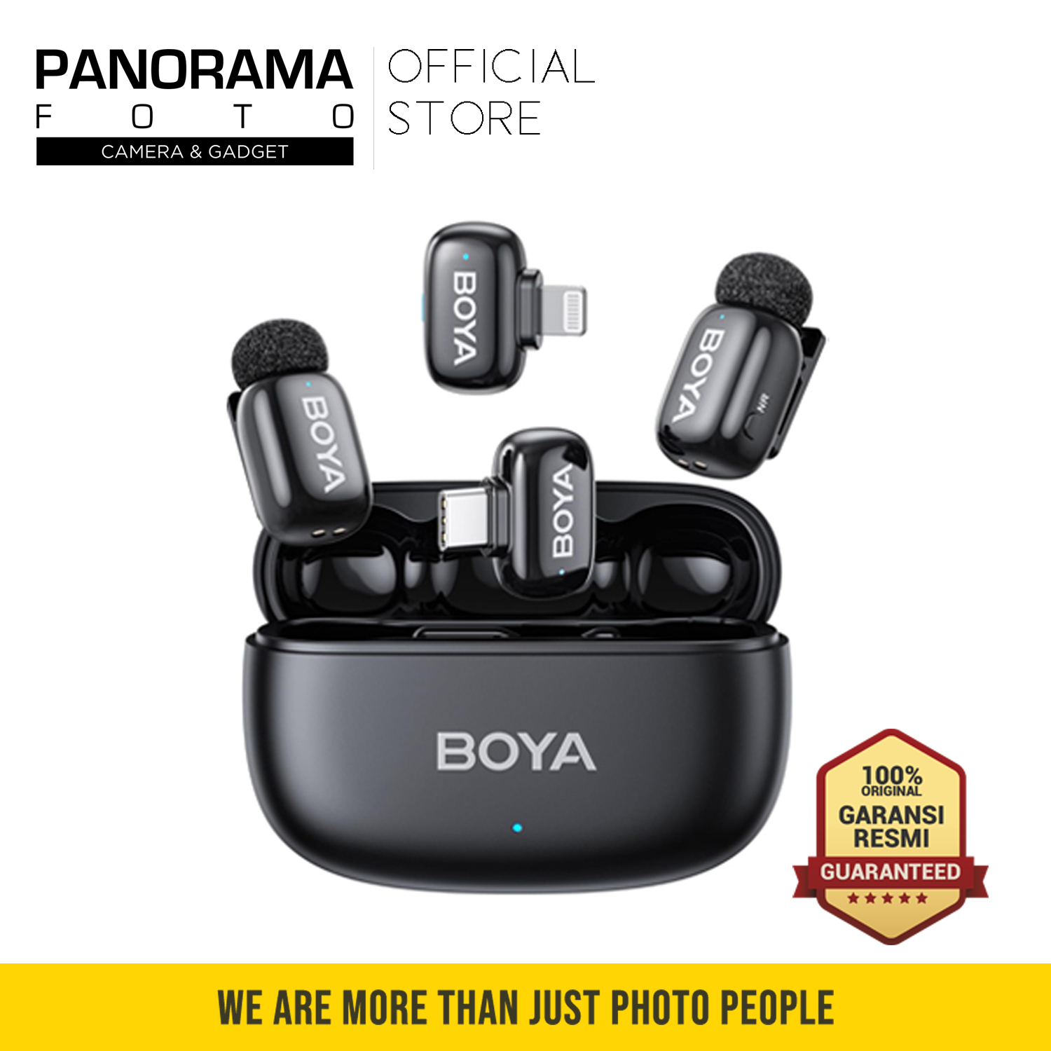 Boya Mini 2-01 Wireless Microphone for USB Type-C & Lightning Black